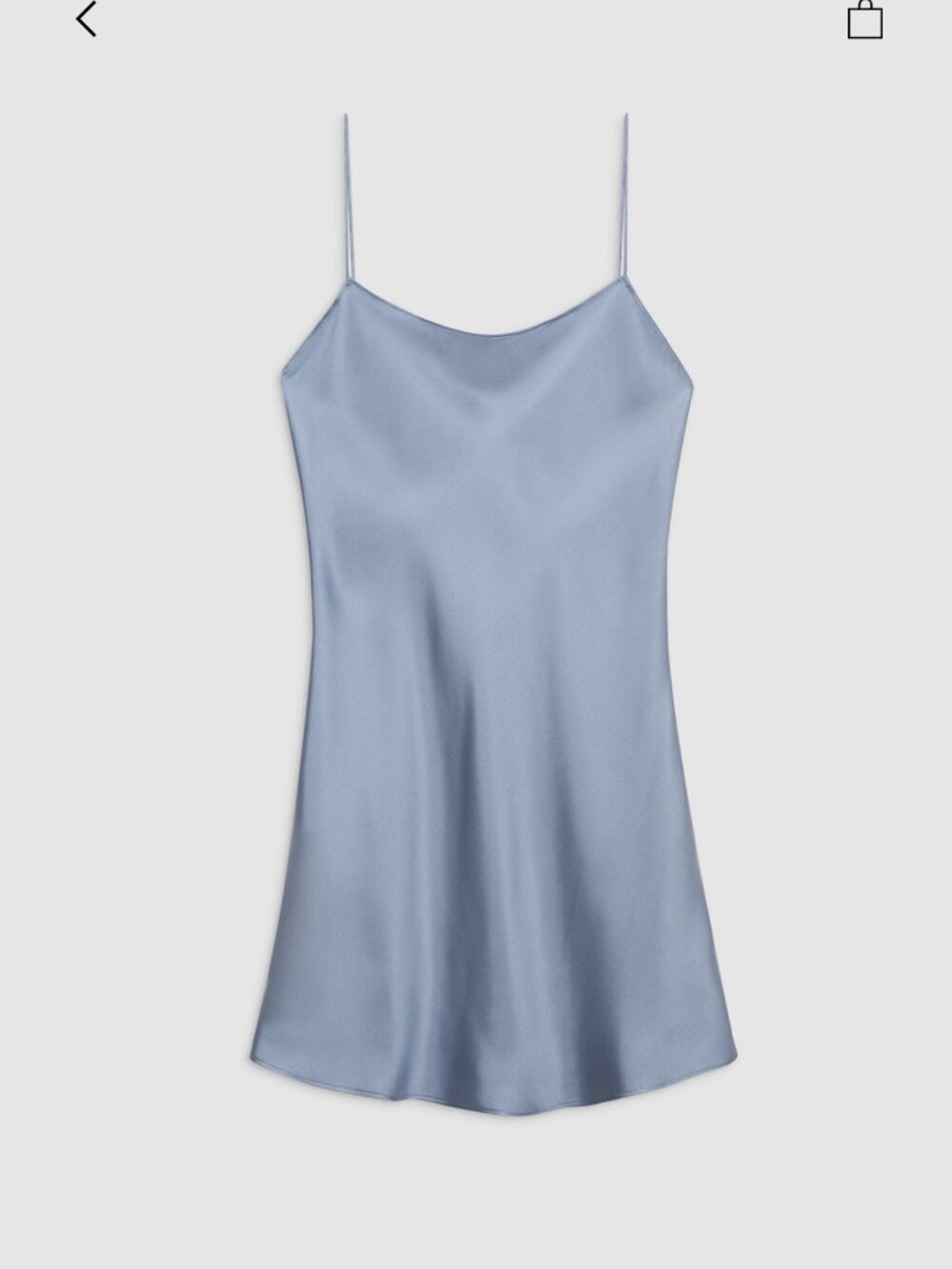 ANINE BING Chloe Silk Blend Mini Dress Peri Blue XS NWT